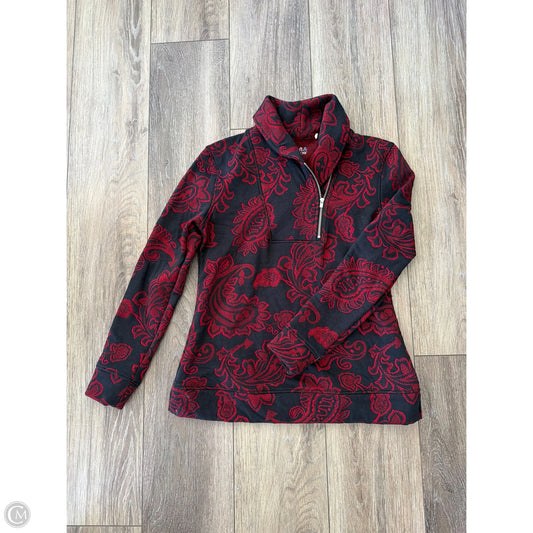 Top Long Sleeve By Croft And Barrow In Black & Red, Size: Xsp
