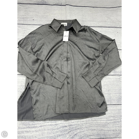 Top Long Sleeve By Willow & Root In Grey, Size: S