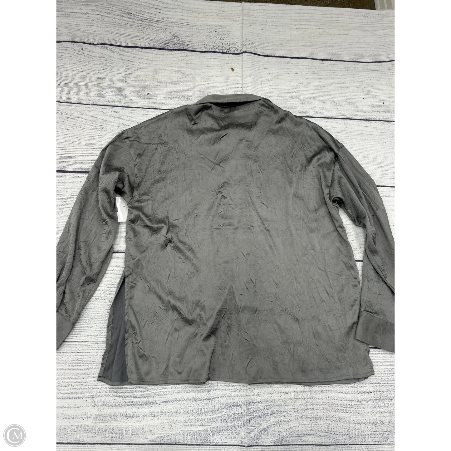 Top Long Sleeve By Willow & Root In Grey, Size: S