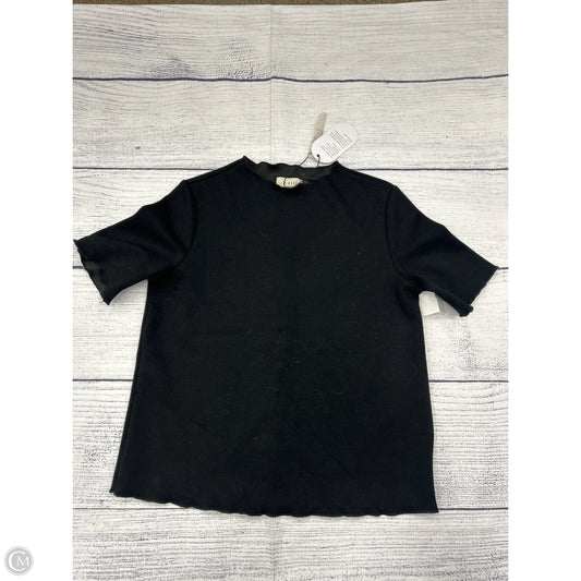 Top Short Sleeve By Clothes Mentor In Black, Size: M