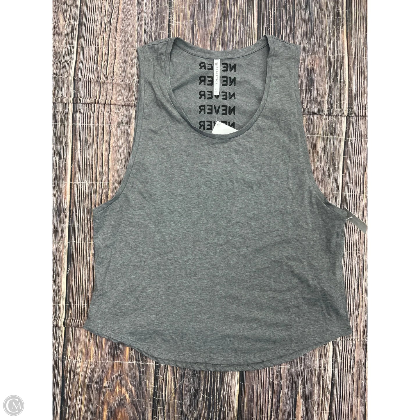 Athletic Tank Top By Fabletics In Grey, Size: Xl