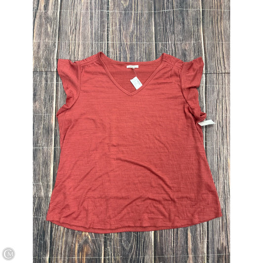 Top Short Sleeve By Maurices In Red, Size: 1x