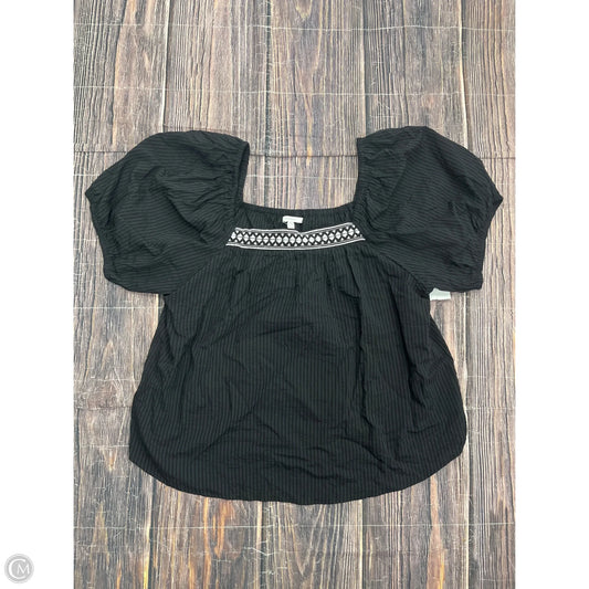 Top Short Sleeve By Maurices In Black, Size: 1x