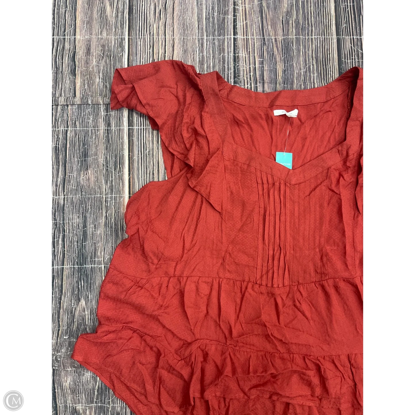 Top Short Sleeve By Maurices In Red, Size: 2x