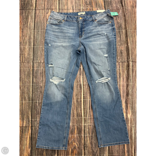 Jeans Boot Cut By Maurices In Blue Denim, Size: 18