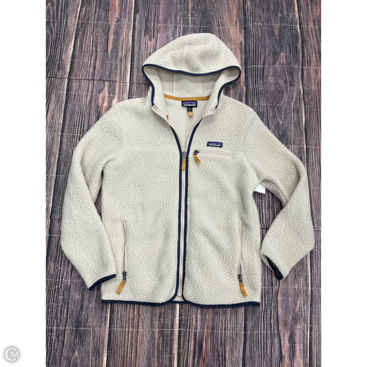 Jacket Fleece By Patagonia In Cream, Size: M