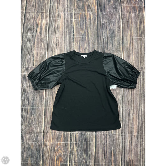 Top Short Sleeve By Maurices In Black, Size: M