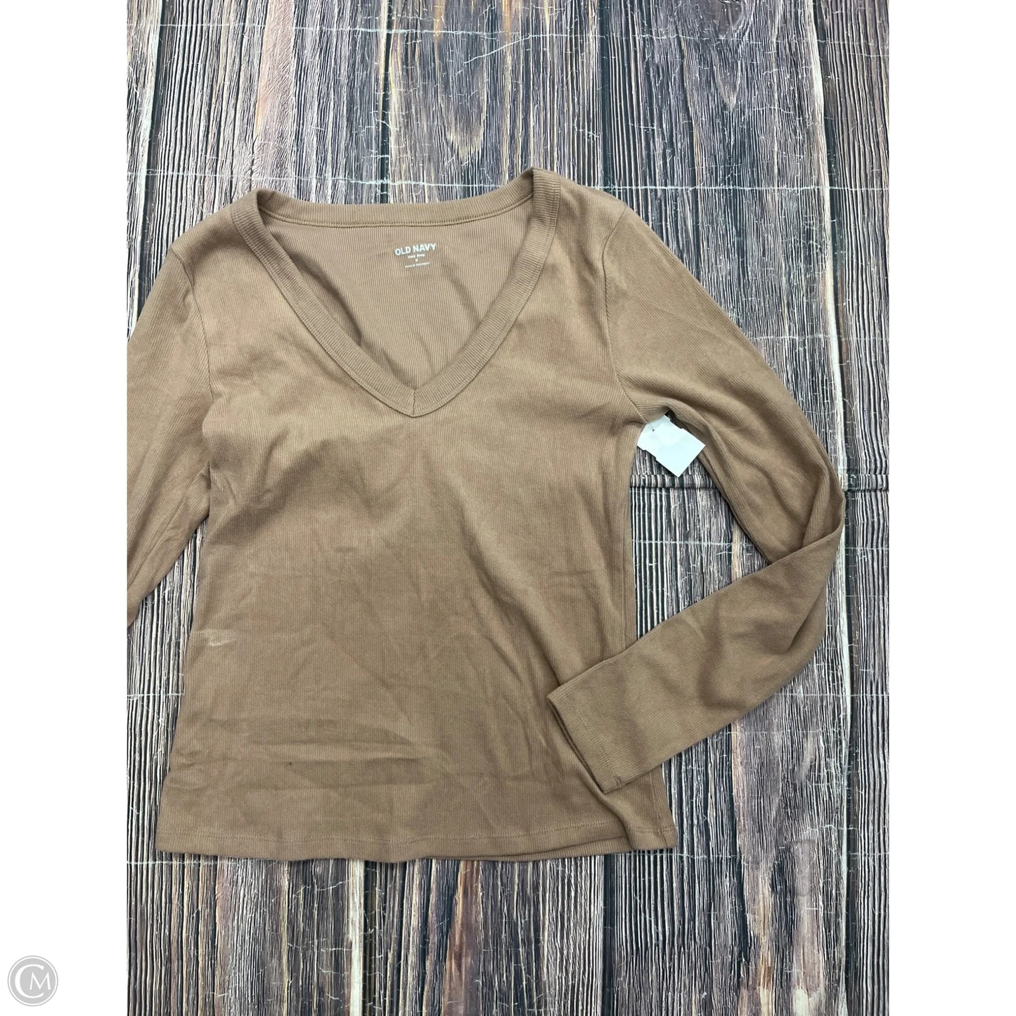 Top Long Sleeve By Old Navy In Brown, Size: M