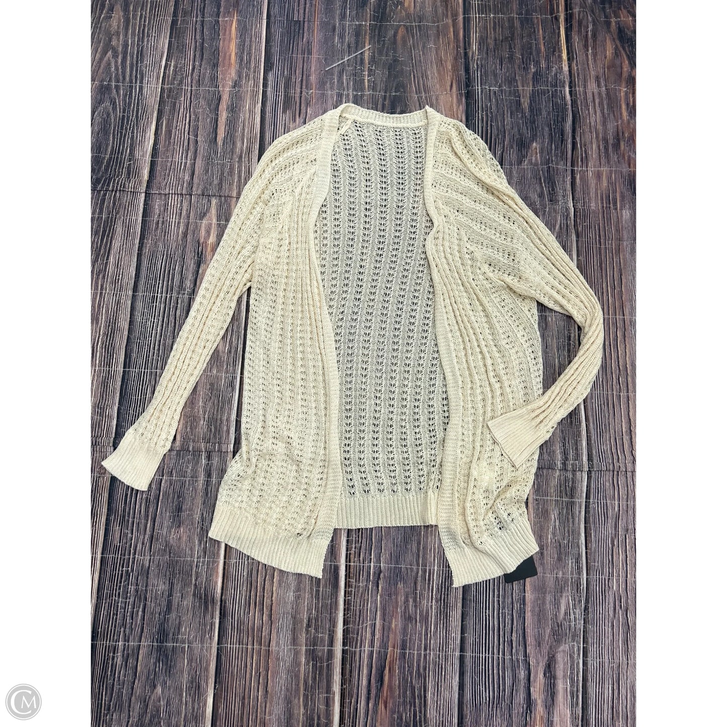 Cardigan By Clothes Mentor In Cream, Size: Xl