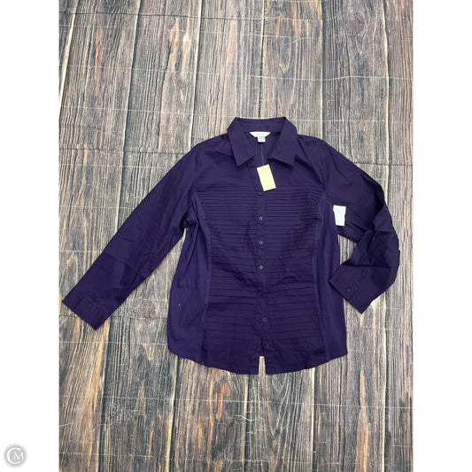 Top Long Sleeve By Cj Banks In Purple, Size: Xl