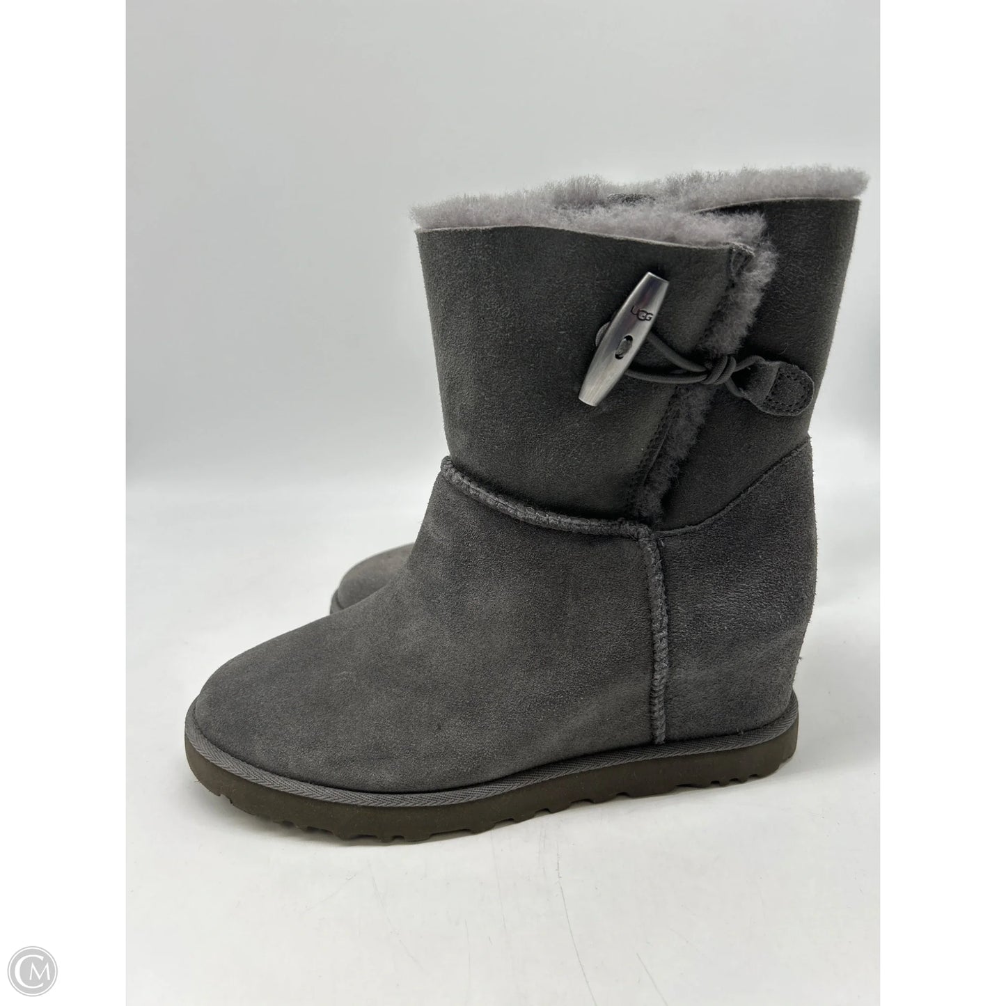 Boots Designer By Ugg In Grey, Size: 7.5
