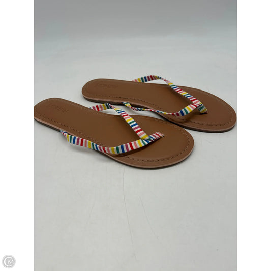 Sandals Flats By J. Crew In Multi-colored, Size: 8