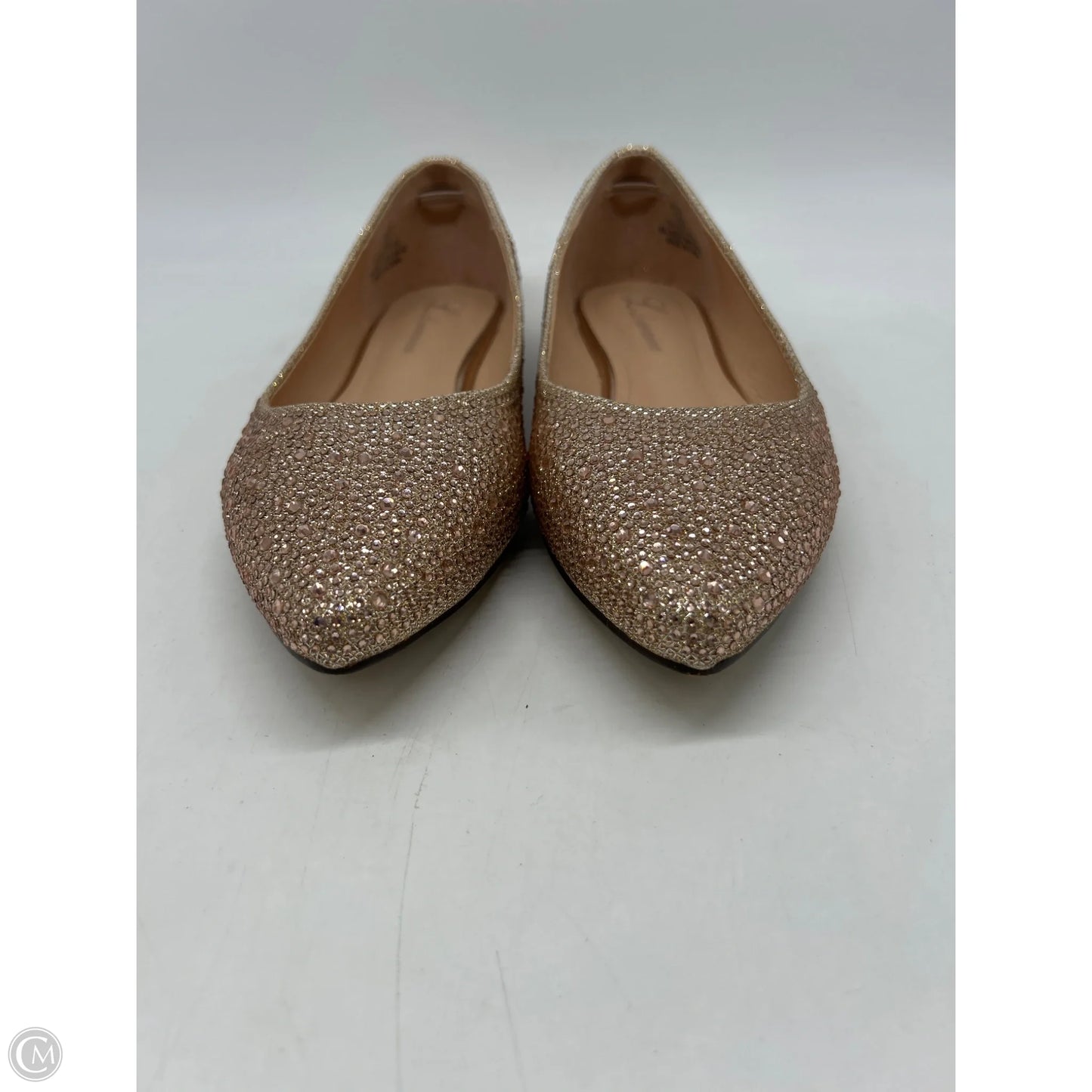 Shoes Flats By Clothes Mentor In Gold, Size: 8.5