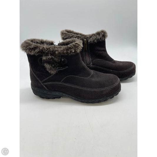 Boots Ankle Flats By Khombu In Brown, Size: 7