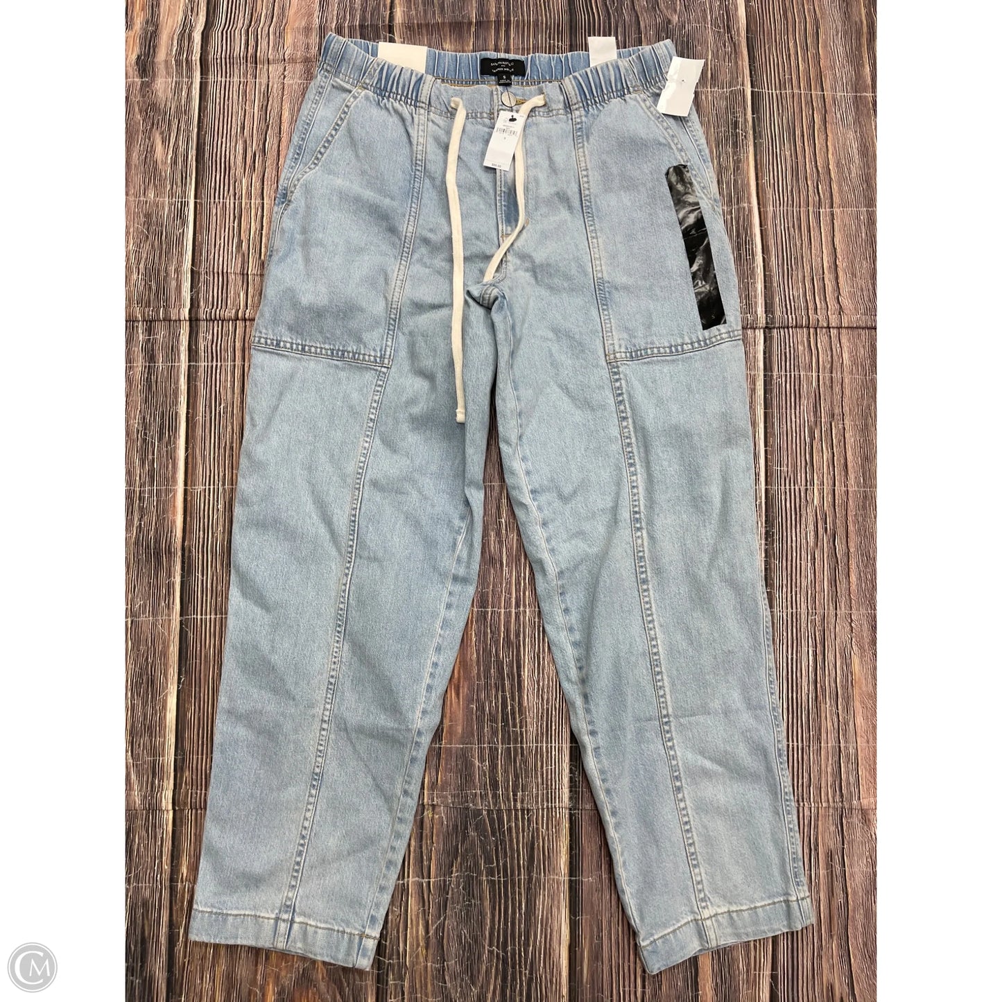 Jeans Straight By Banana Republic In Blue Denim, Size: S