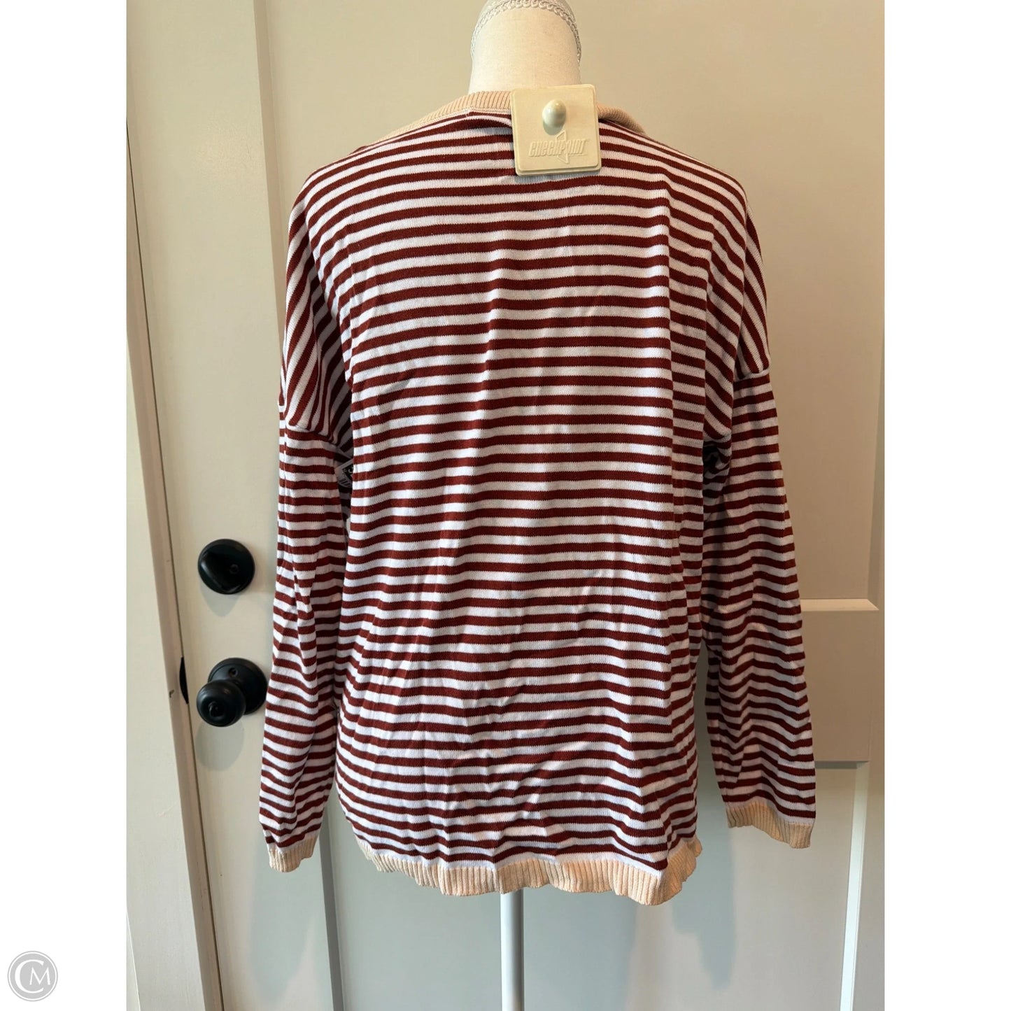 Top Long Sleeve By Dokotoo In Red & White, Size: S