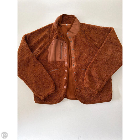 Jacket Fleece By Clothes Mentor In Brown, Size: S