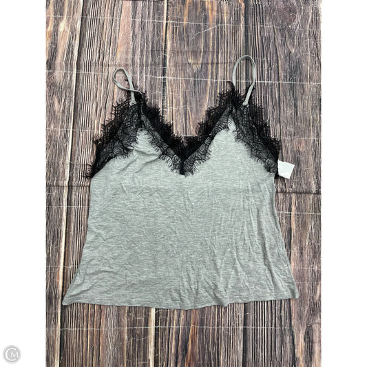 Tank Top By Pol In Black & Grey, Size: S