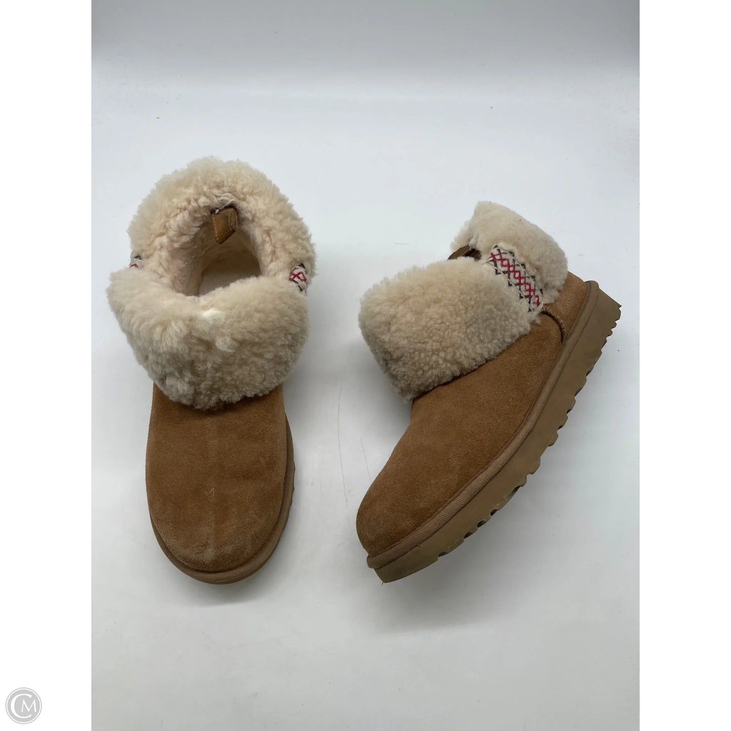 Boots Designer By Ugg In Brown, Size: 8