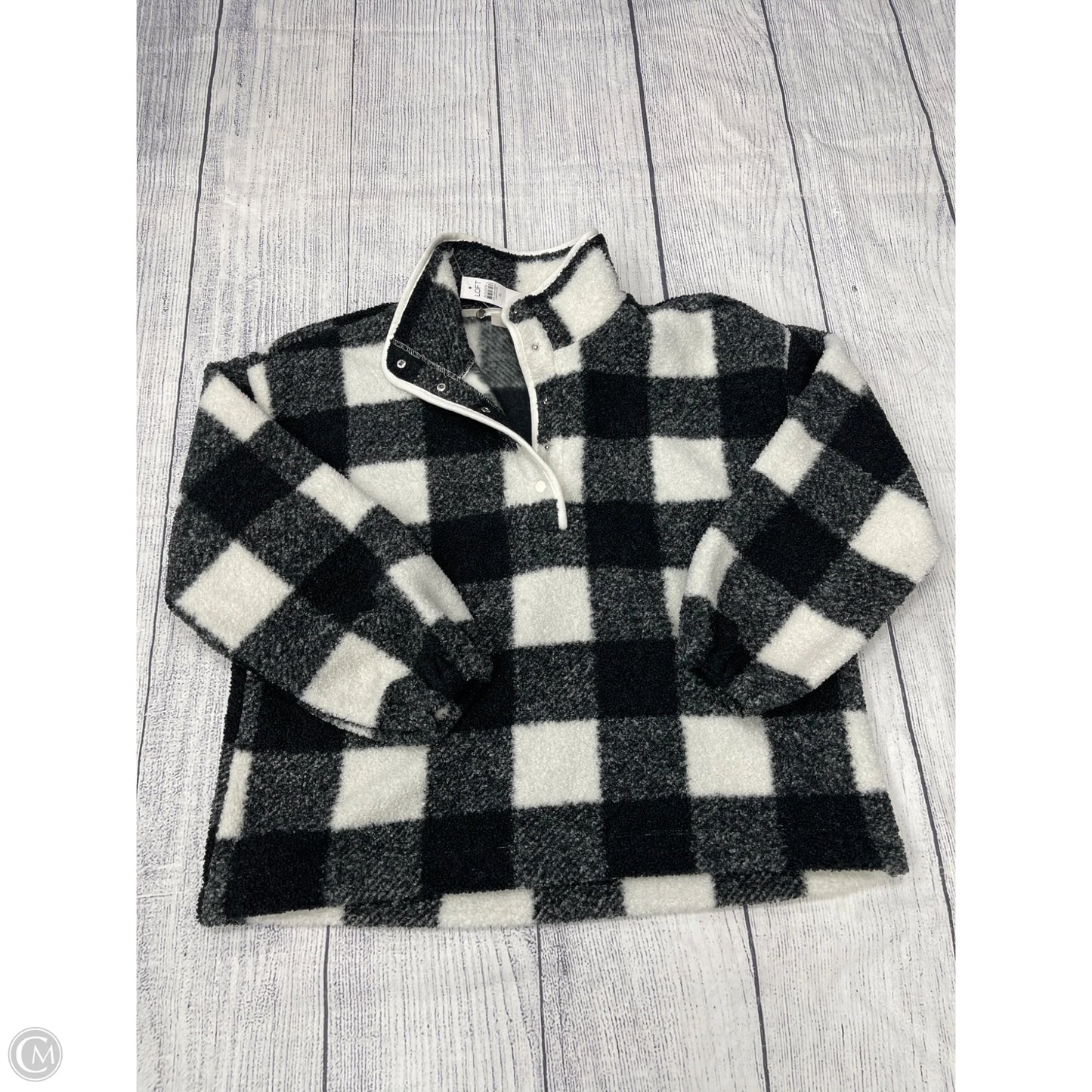 Jacket Other By Loft In Black & White, Size: Xl