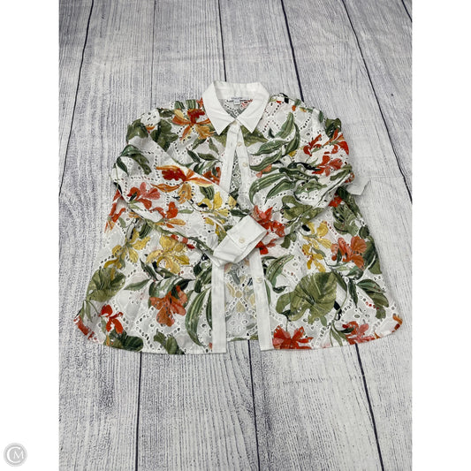 Top Long Sleeve By Chicos In Multi-colored, Size: M