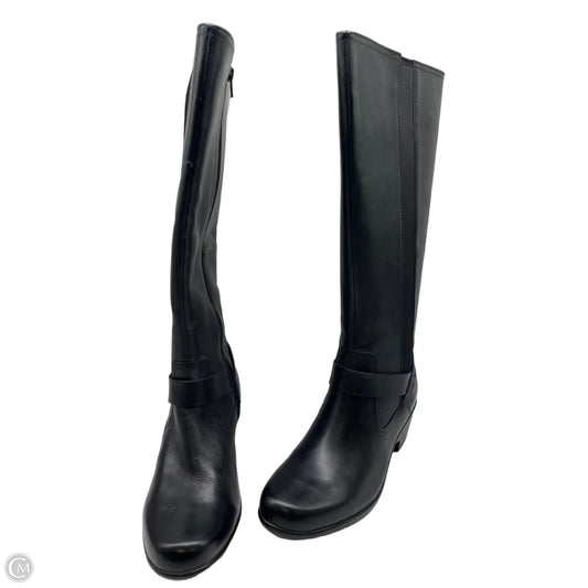 Boots Knee Heels By Clarks In Black, Size: 11