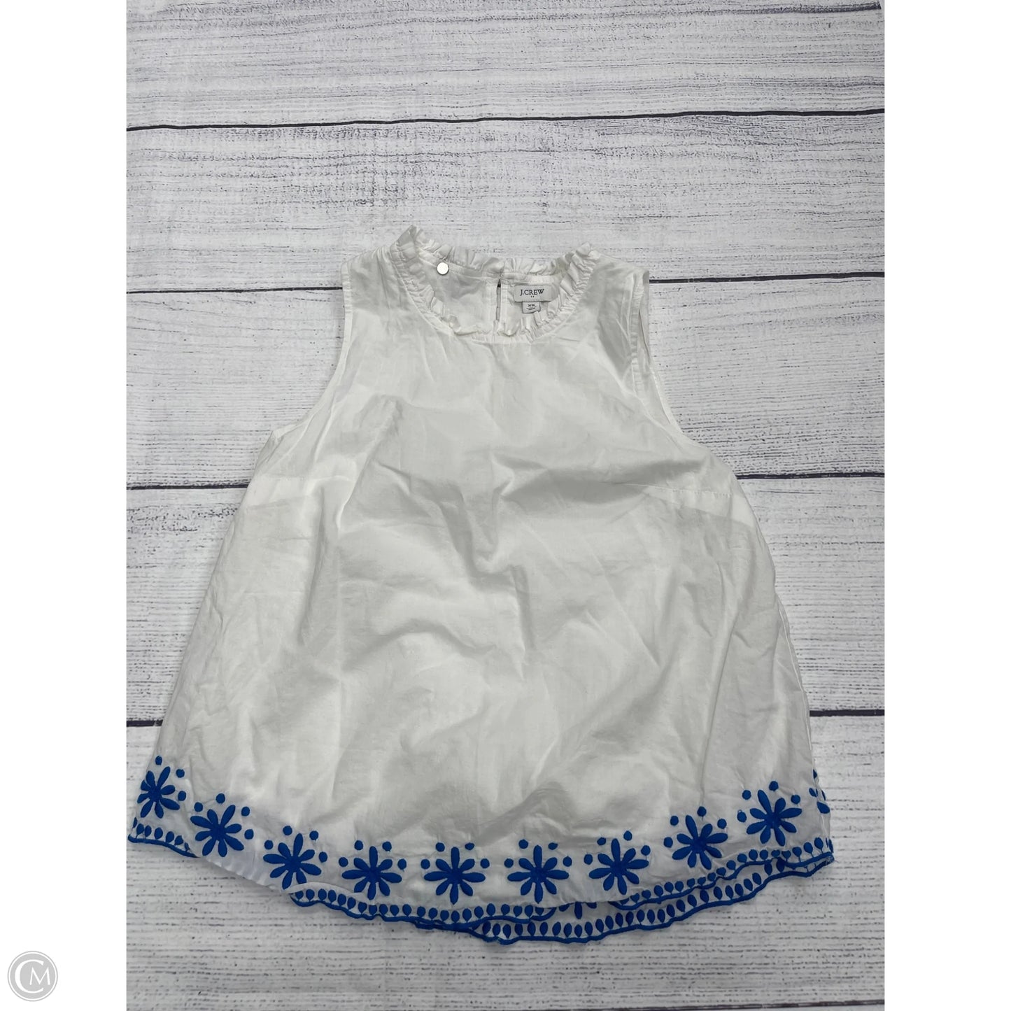 Tank Top By J. Crew In Blue & White, Size: Xs