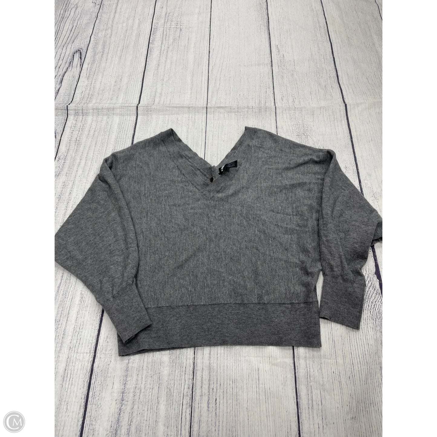 Top Long Sleeve By Express In Grey, Size: L