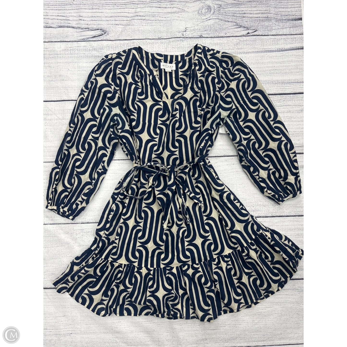 Dress Casual Short By Velvet In Blue, Size: M