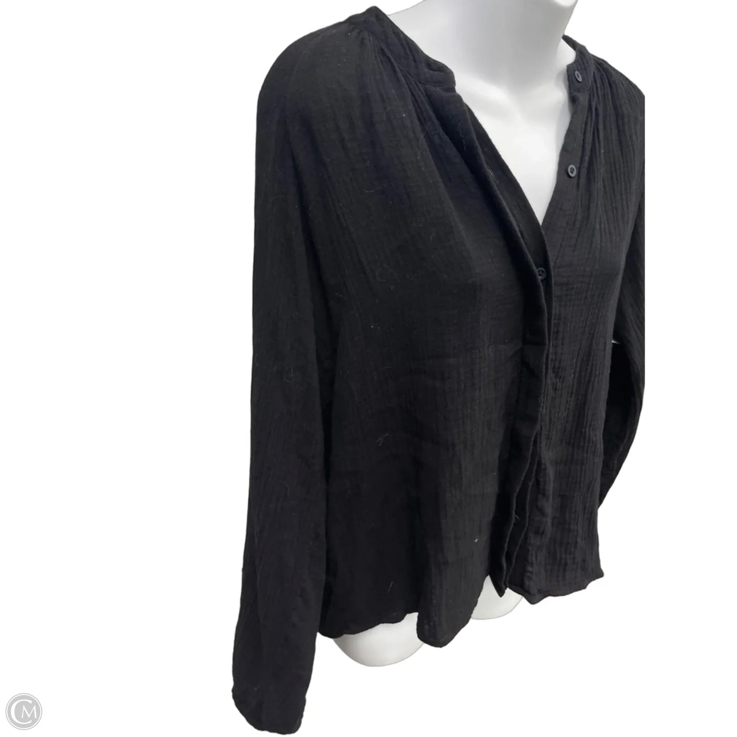 Top Long Sleeve By Cloth & Stone In Black, Size: M