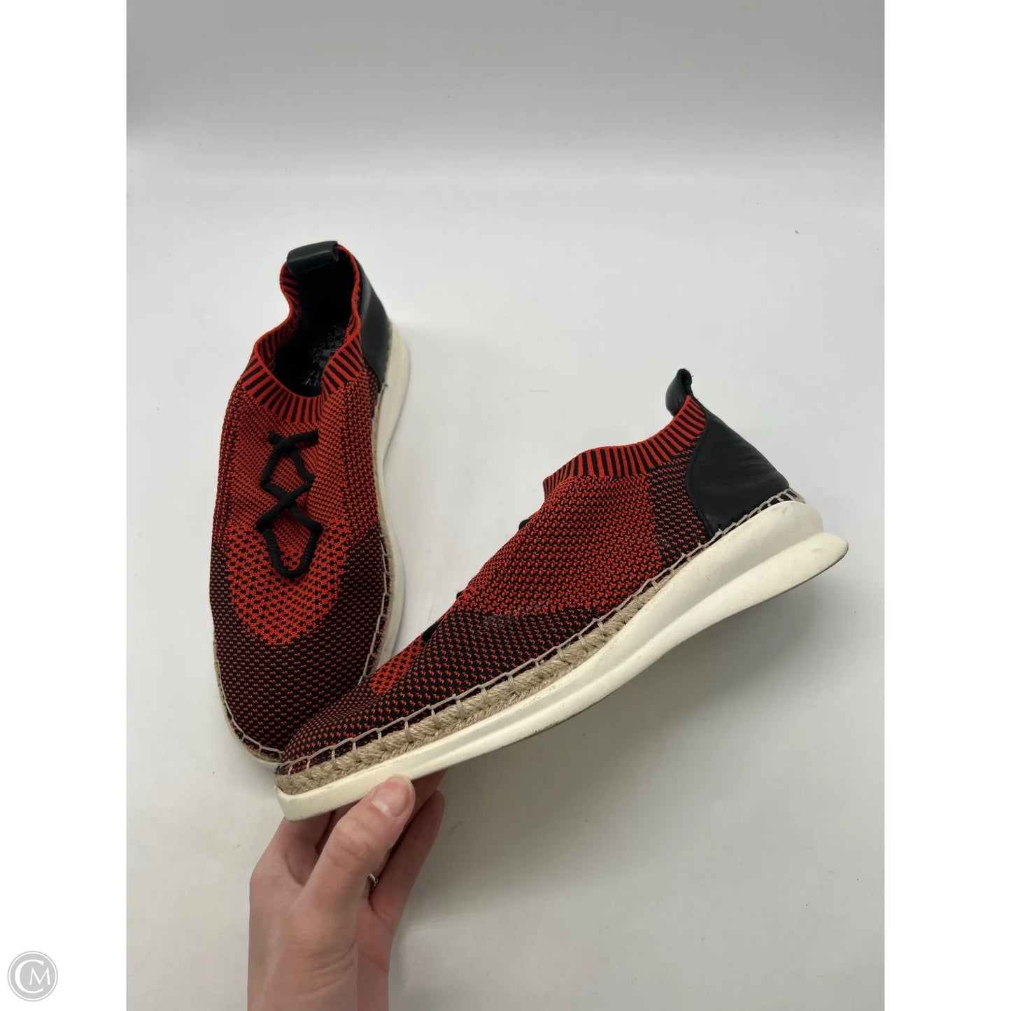 Shoes Sneakers By Vince Camuto In Black & Orange, Size: 10