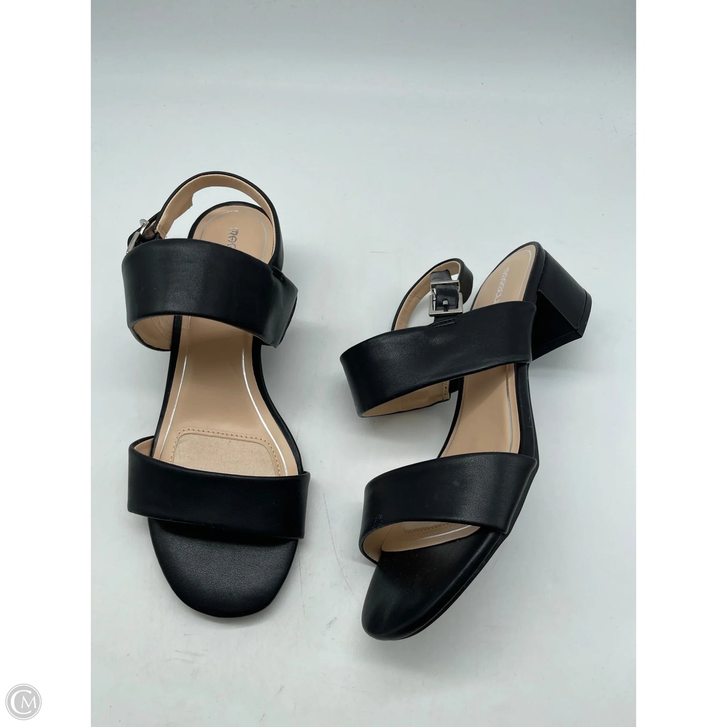 Sandals Heels Platform By Clothes Mentor In Black, Size: 8.5