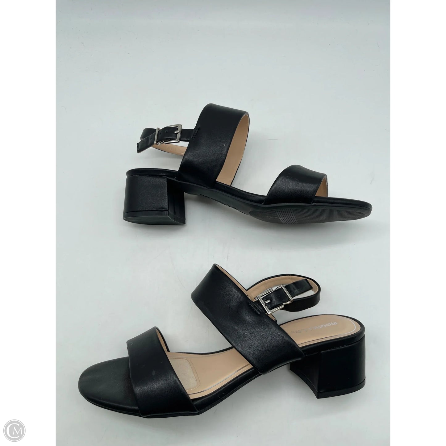 Sandals Heels Platform By Clothes Mentor In Black, Size: 8.5