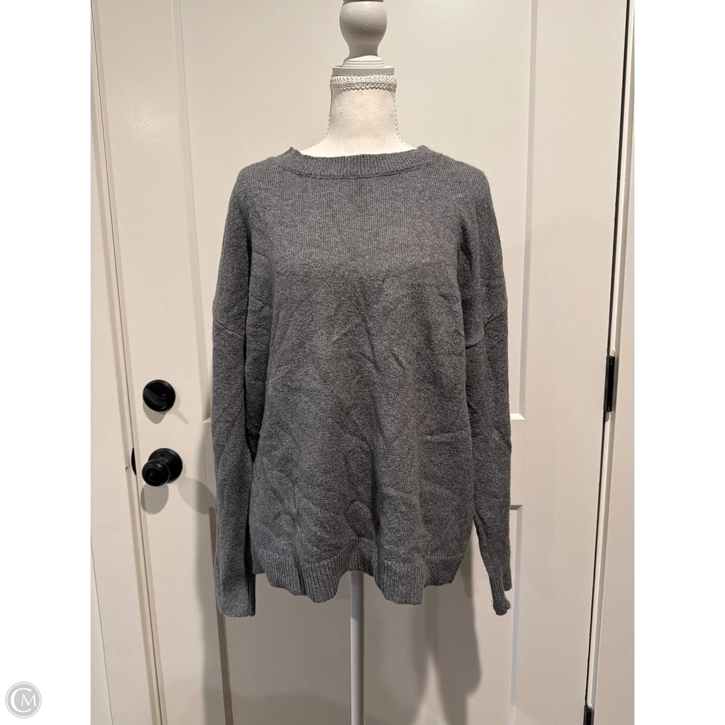 Sweater By Loft In Grey, Size: L