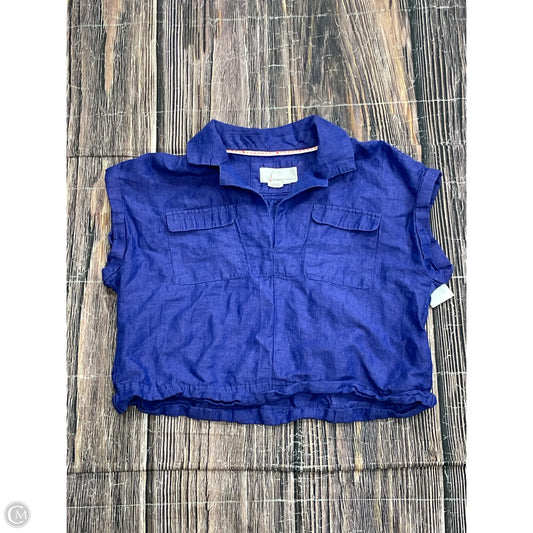 Top Short Sleeve By Anthropologie In Blue, Size: Xs