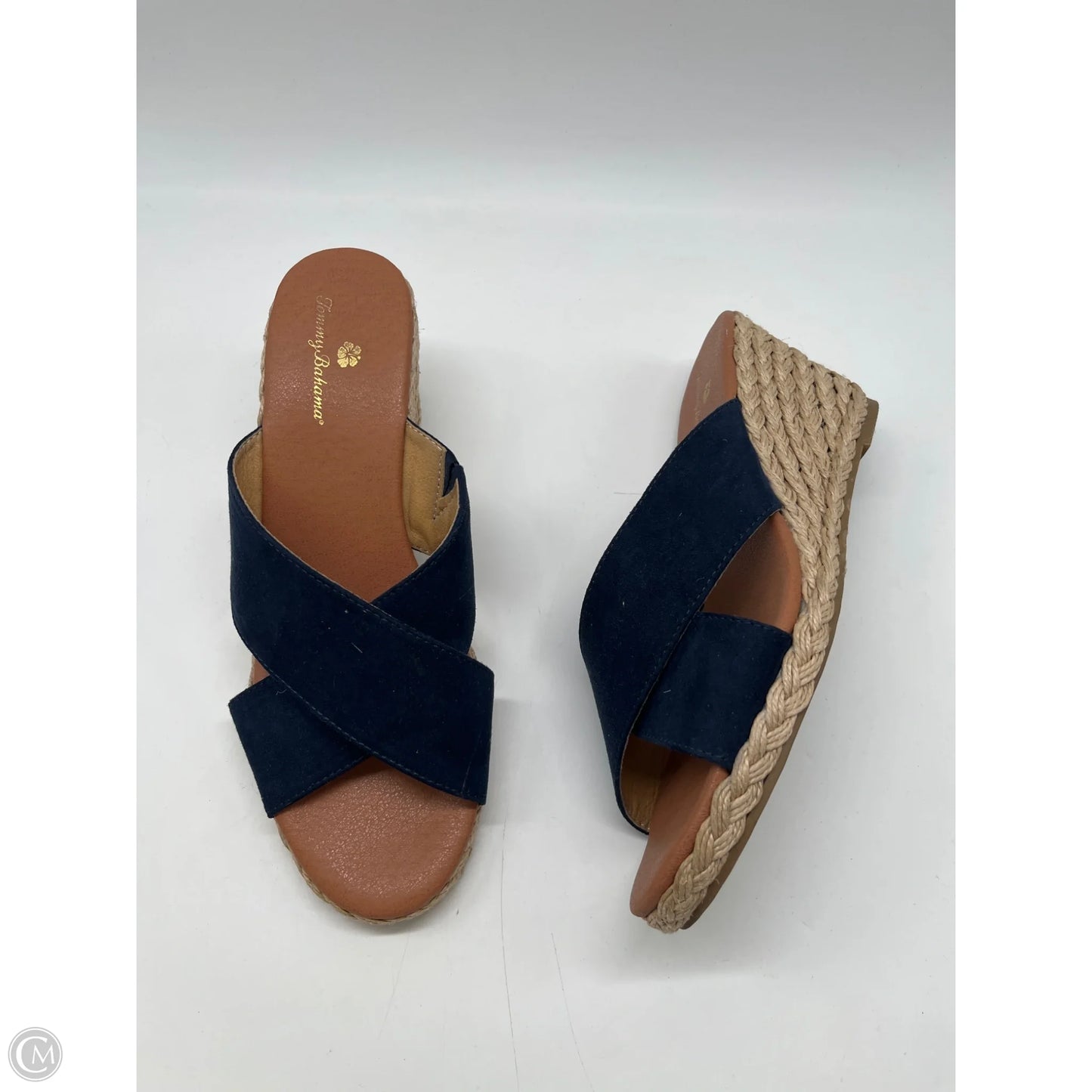 Sandals Heels Platform By Tommy Bahama In Navy, Size: 9
