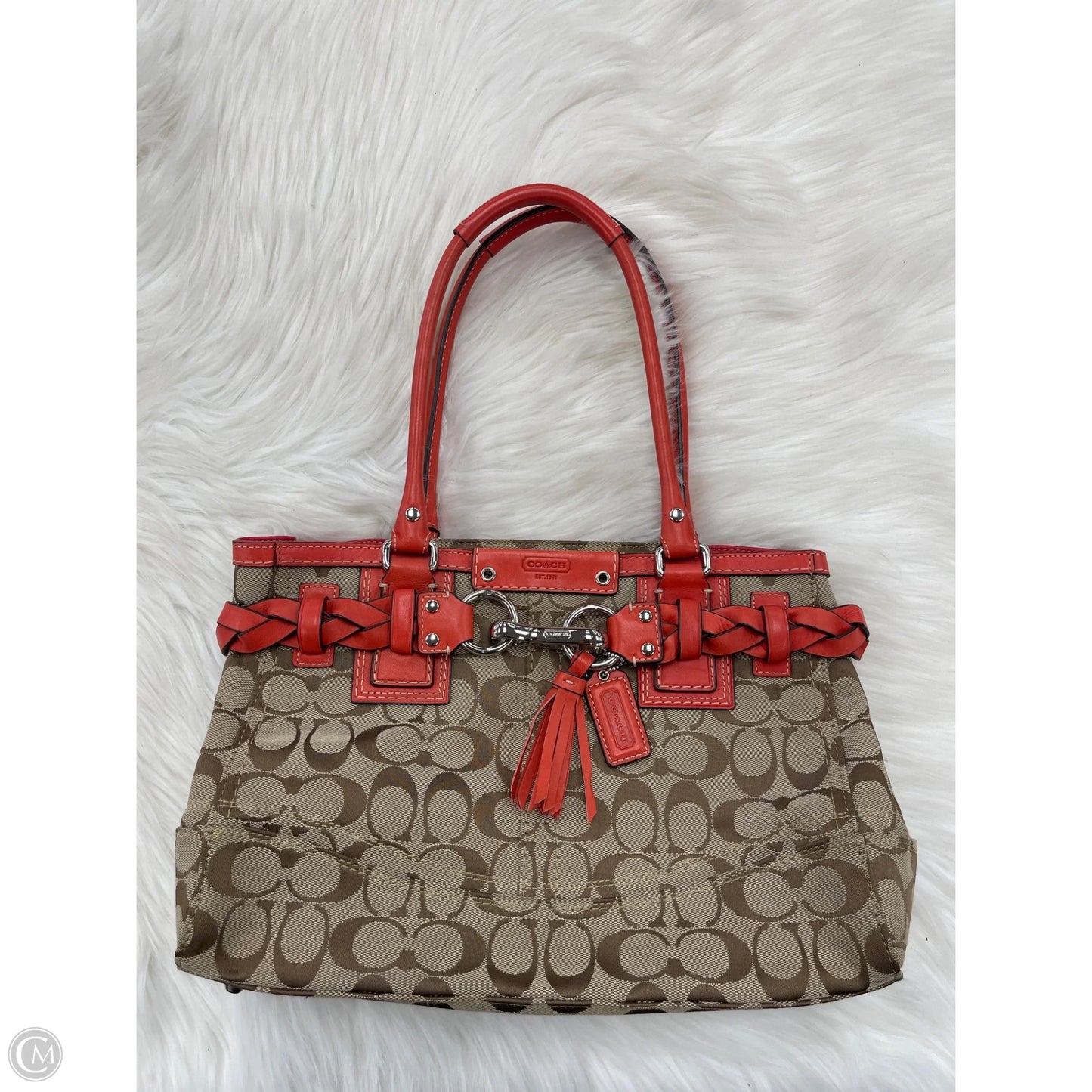 Handbag Designer By Coach, Size: Medium