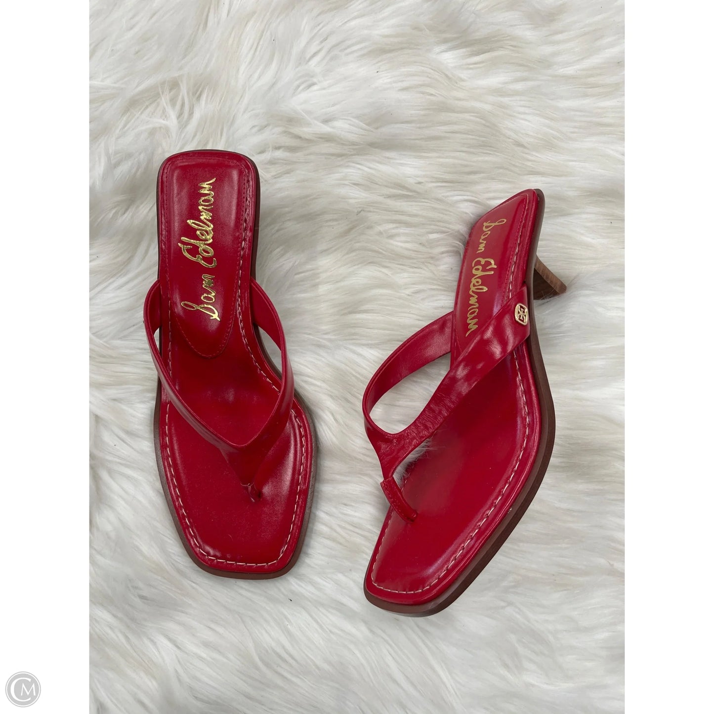 Sandals Heels Block By Sam Edelman In Red, Size: 10