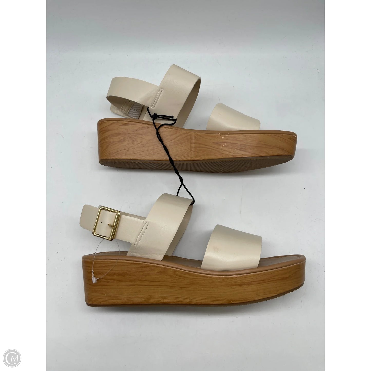 Sandals Heels Platform By Falls Creek In Cream, Size: 11