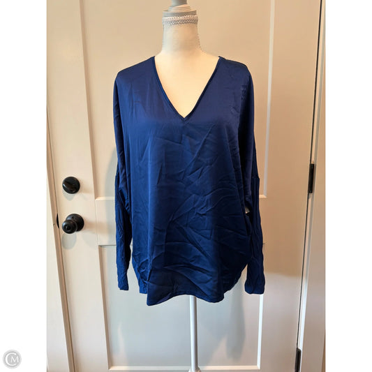 Top Long Sleeve By White House Black Market In Blue, Size: L