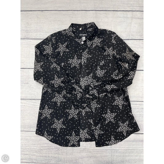 Top Long Sleeve Designer By Karl Lagerfeld In Black, Size: M