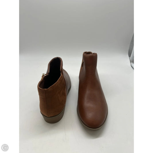 Boots Ankle Heels By Liz Claiborne In Brown, Size: 8