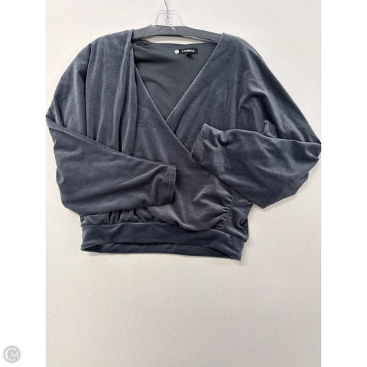 Top Long Sleeve By Express In Grey, Size: S