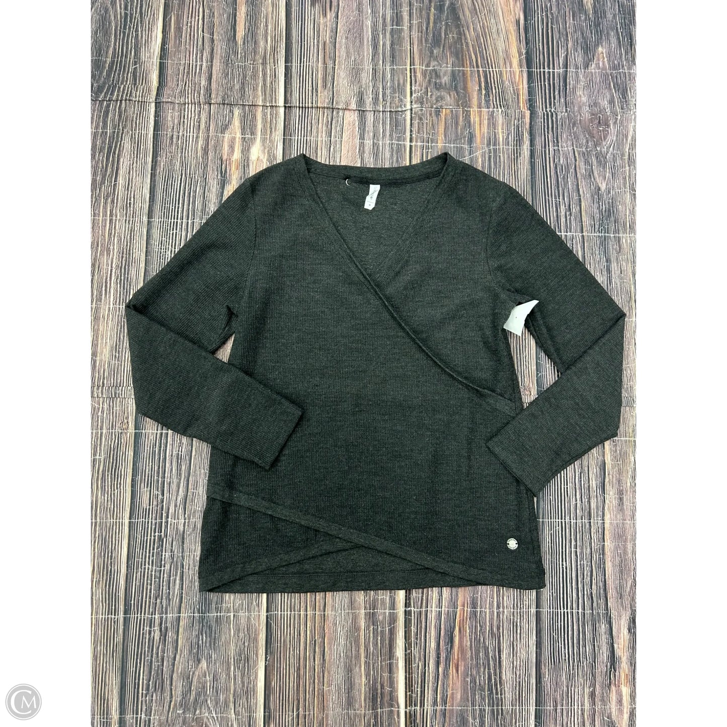 Top Long Sleeve By Ideology In Grey, Size: M
