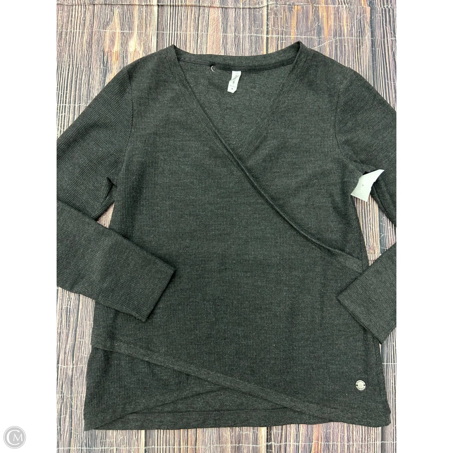 Top Long Sleeve By Ideology In Grey, Size: M