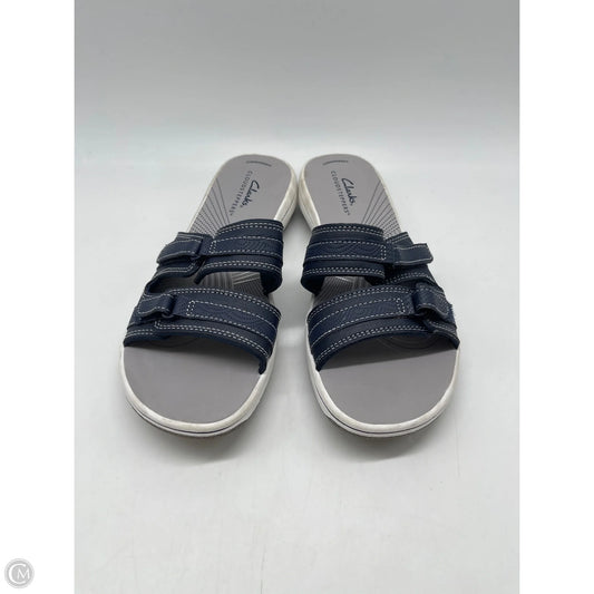 Sandals Flats By Clarks In Navy, Size: 7