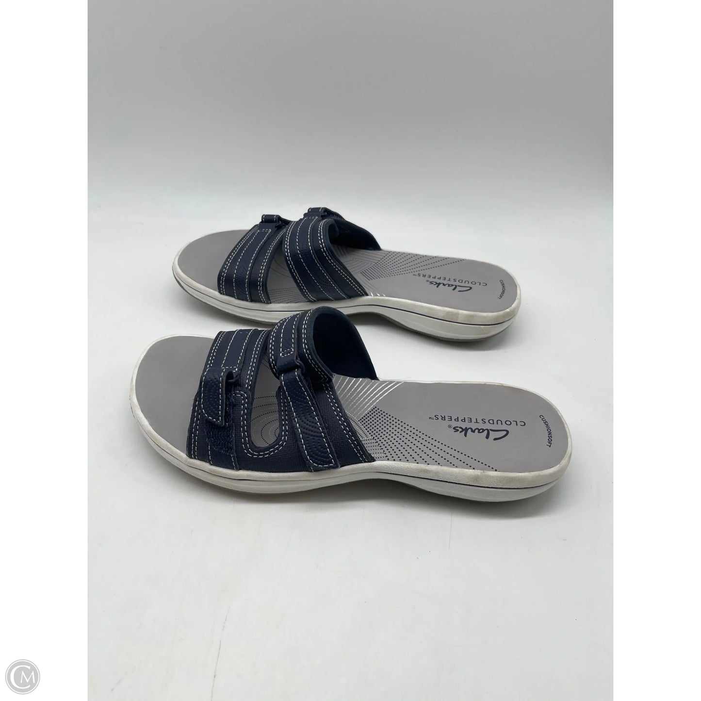 Sandals Flats By Clarks In Navy, Size: 7
