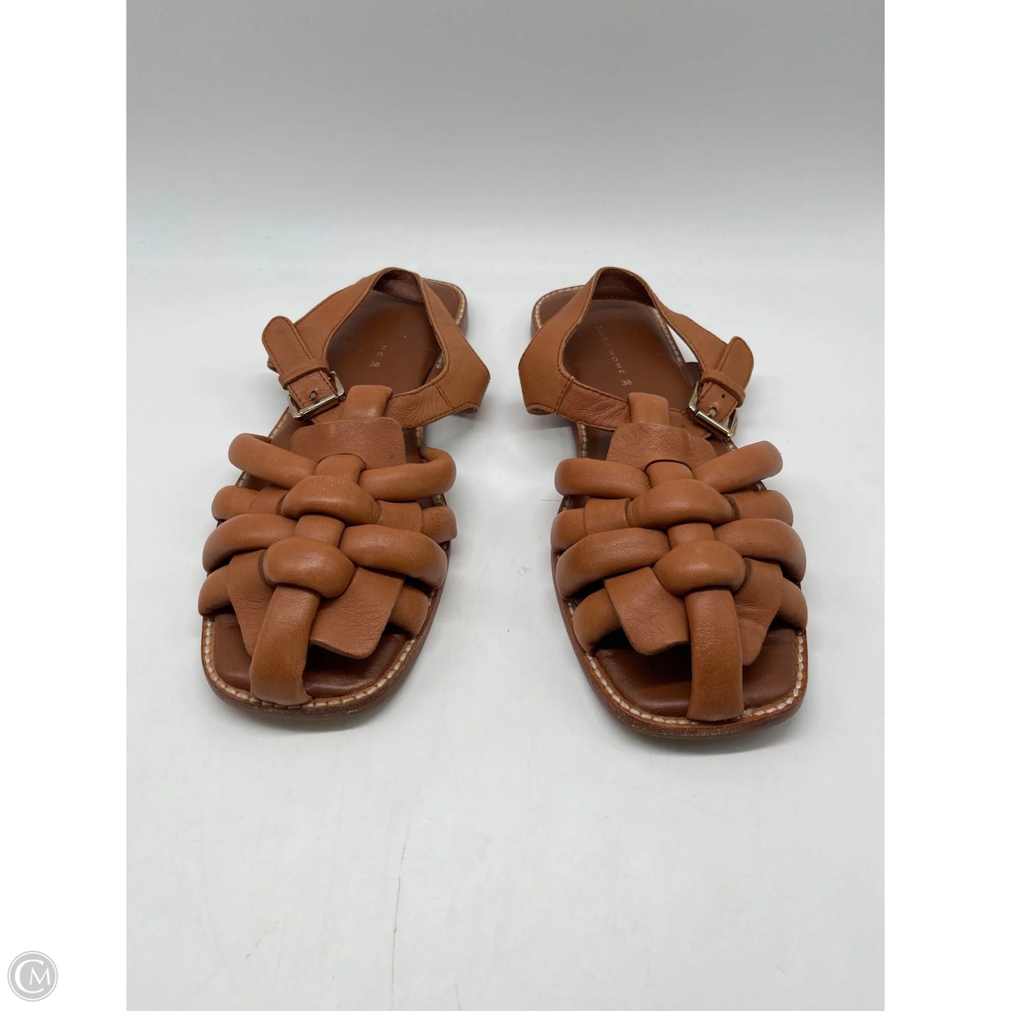 Sandals Flats By Clothes Mentor In Brown, Size: 7