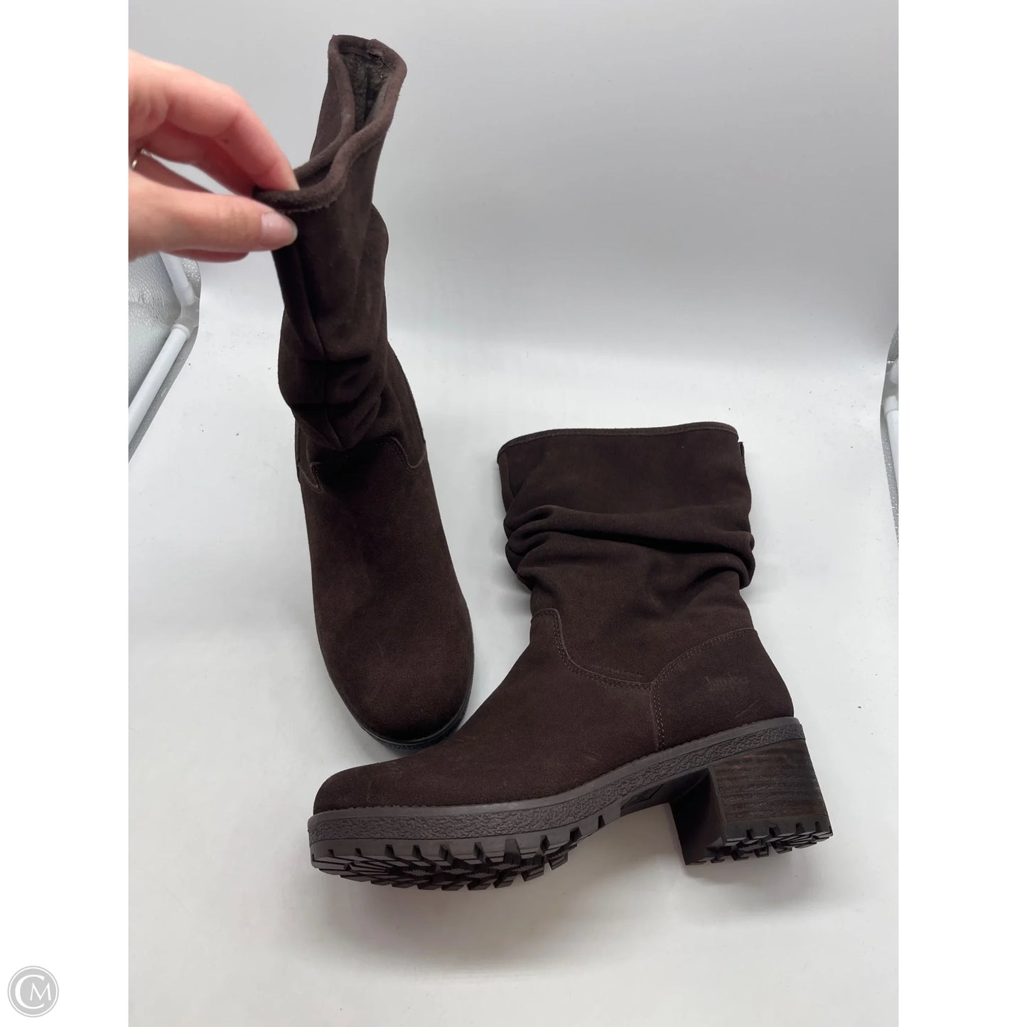 Boots Ankle Heels By Jambu In Brown, Size: 10
