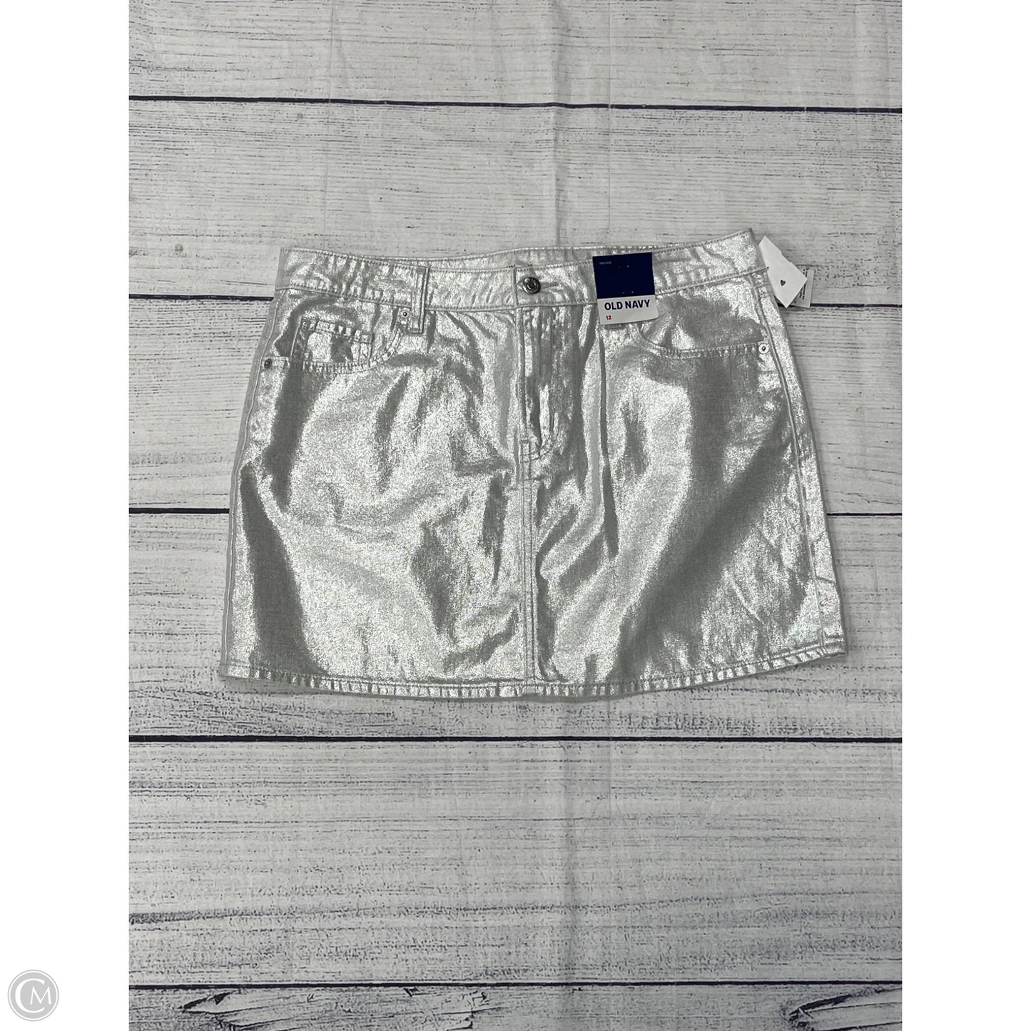 Skirt Mini & Short By Old Navy In Silver, Size: 12